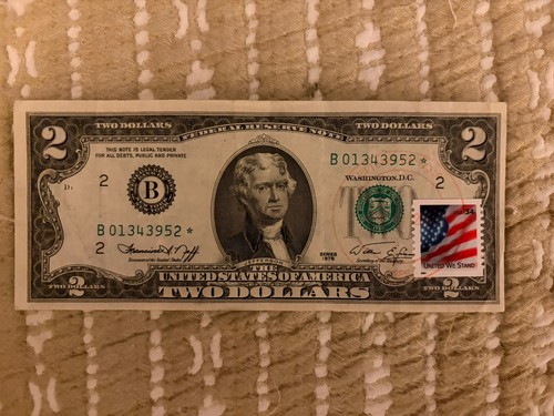 1976 bill stamped - $2,